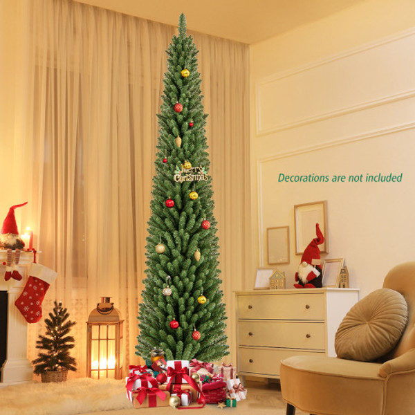 5 6 7 8 Feet Pencil Christmas Tree With 295 392 523 671 Memory Wire Branch Tips And Upgraded Metal Stand 8 Ft Cm24753 8 By Cw