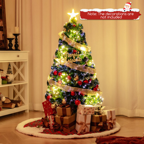 Pre Lit Artificial Xmas Tree With Top Star And Branch Tips 4 Ft Cm24788Us 12 By Cw