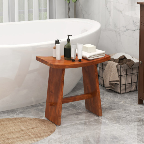 20 Inch Fully Assembled Shower Stool With Curved Seat For Inside Shower Jv11843 By Cw