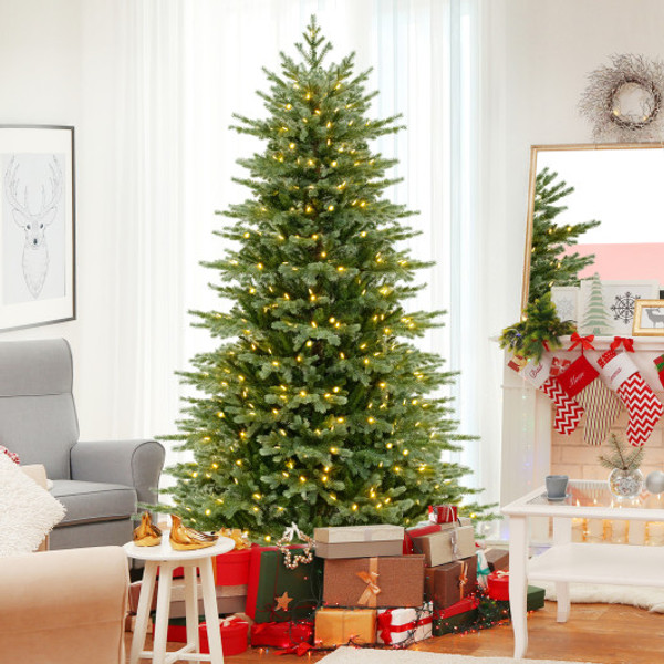 5 6 7 Feet Artificial Christmas Tree With 1426 2116 3156 Lush Pvc And 200 300 400 Warm White Led Lights L Cm24967Us L By Cw