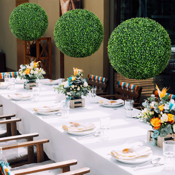 2 Pieces 16 20 Artificial Plant Boxwood Topiary Ball For Patio Garden Front Door Balcony Backyard M Hz10288 M By Cw