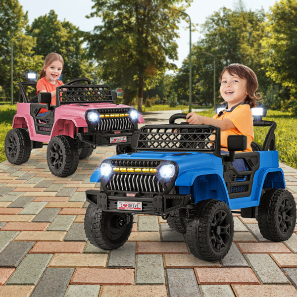 12V Kids Ride On Truck Car With Parental Remote And Music Player Navy Tq10307Us Ny By Cw