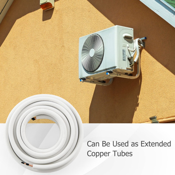 50 Feet Mini Split Line Set With 1 4 Inch And 3 8 Inch O D Copper Pipes Tubing Ep25671 By Cw