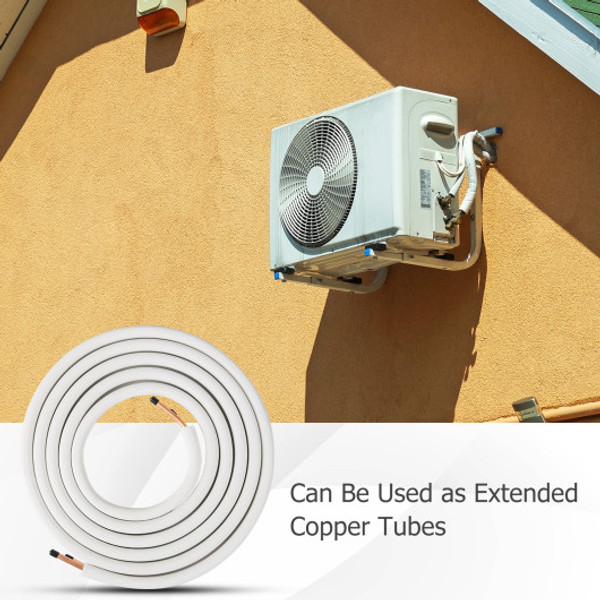 25 Feet Mini Split Line Set With 1 4 Inch And 1 2 Inch O D Copper Pipes Tubing Ep25674 By Cw