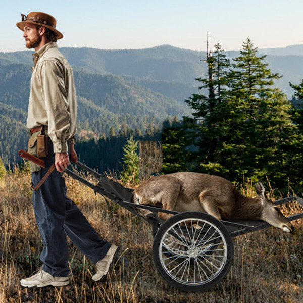550 Lbs Folding Deer Game Cart With Polyester Liner For Hunting Th10092 By Cw