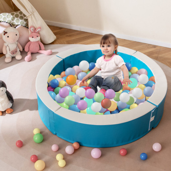 Detachable Foam Ball Pit With 50 Colorful Ocean Balls Blue Fh10127Bl By Cw
