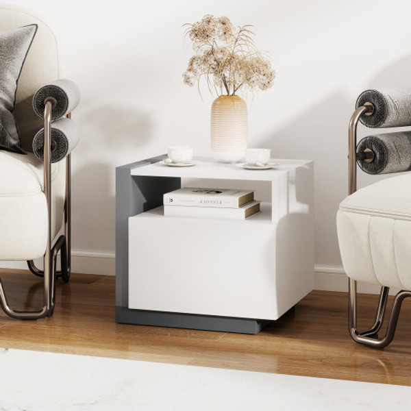 Modern Minimalist Nightstand With Drawer For Bedroom Hu11017 By Cw