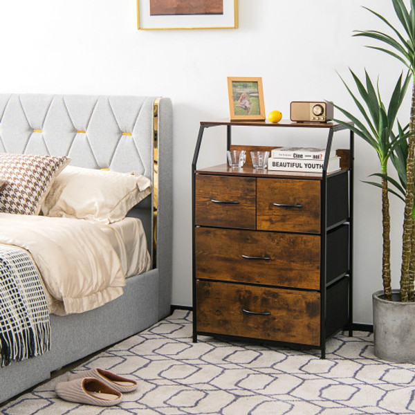 Freestanding Cabinet Dresser With Wooden Top Shelves L Jz10064Cf By Cw