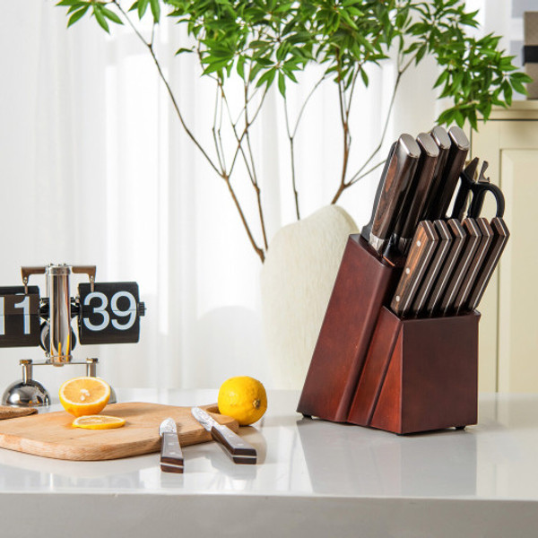 15 Pieces Stainless Steel Knife Set With Ergonomic Handle Kc54179 By Cw