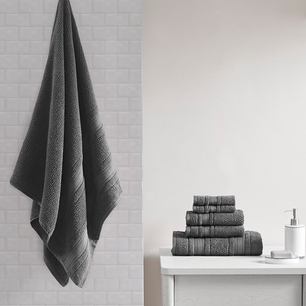 Madison Park Essentials Super Soft 6 Piece Cotton Towel Set Mpe73 665