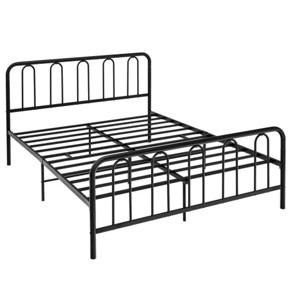 Full Queen Size Metal Bed Frame With Headboard And Footboard Queen Size Hu10220Dk Q By Cw