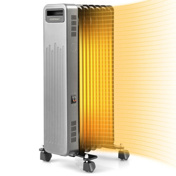 1500W Portable Oil Filled Radiator Heater For Home And Office Black Ep25438Us Bk By Cw
