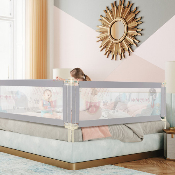 Vertical Lifting Baby Bed Rail With Lock L Bs10022Gr By Cw