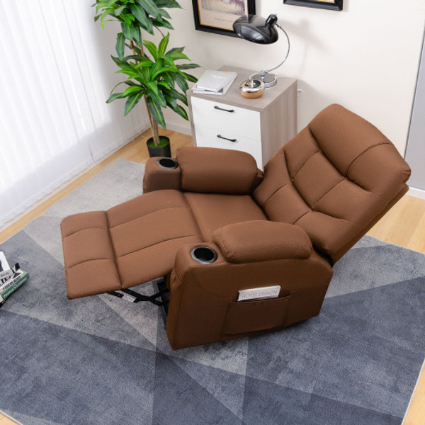 Electric Power Lift Recliner Chair With Adjustable Backrest And Footrest Brown Hv10261Bn By Cw
