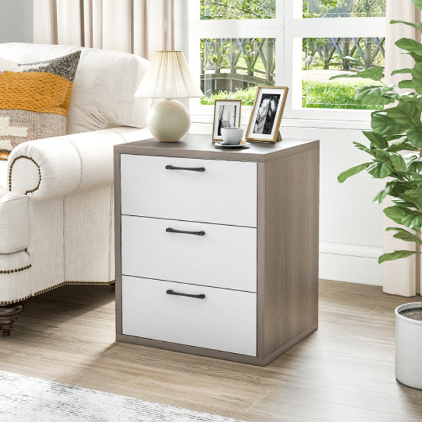 3 Slide Out Drawers Modern Dresser With Wide Storage Space Jz10122 By Cw