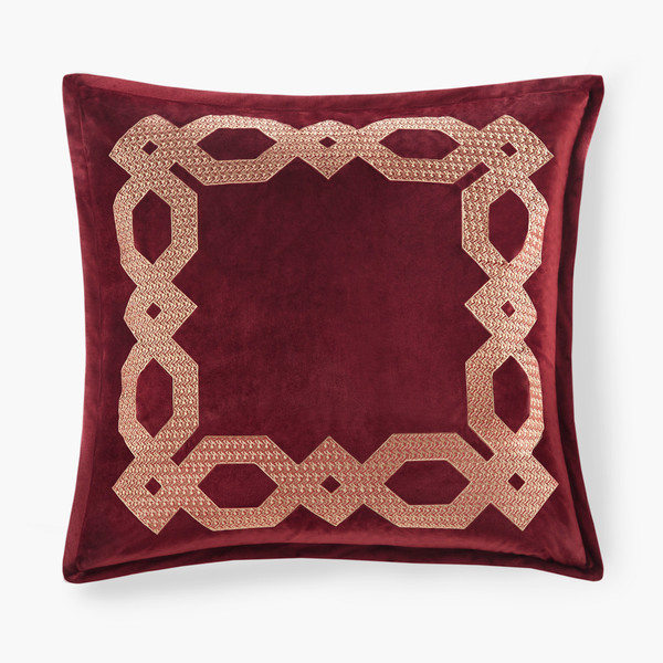Olliix Clermont European Pillow Sham Burgundy Ccl11 0025