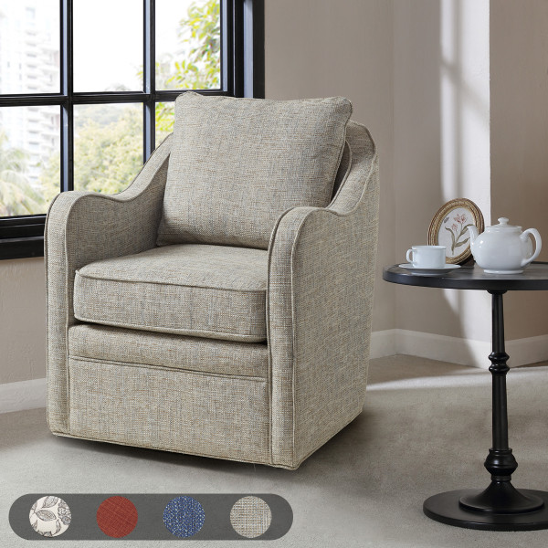 Olliix Mp103 0985 Madison Park Brianne Brianne Wide Seat Swivel Arm Chairgrey Multi
