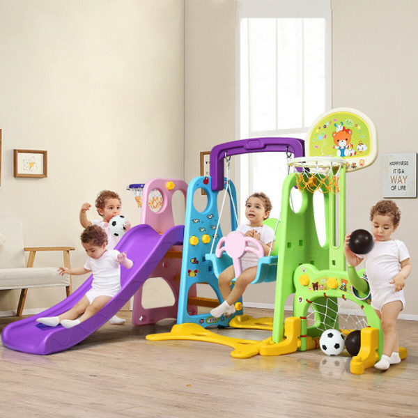 6 In 1 Climber Swing Basketball Hoop Football Gate Ty327399 By Cw