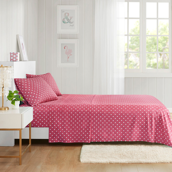 Mi Zone Polka Dot Printed 100 Cotton Sheet Set Twin Mz20 499 By Olliix