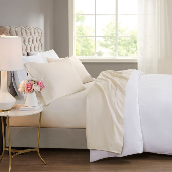 Olliix Beautyrest 600 Thread Count Cooling Cotton Rich Sheet Set Cal King Br20 0993
