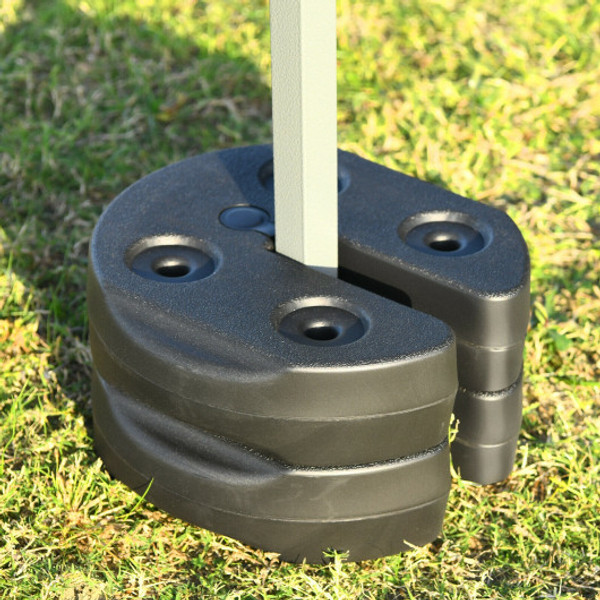 8 Pieces Weight Plates Patio Canopy Tent Gazebo Shade Umbrella Water Filled Op70620 By Cw