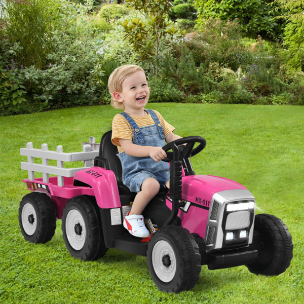 12V Ride On Tractor With 3 Gear Shift Ground Loader For Kids 3 Years Old Pink Ty327774Us Pi By Cw