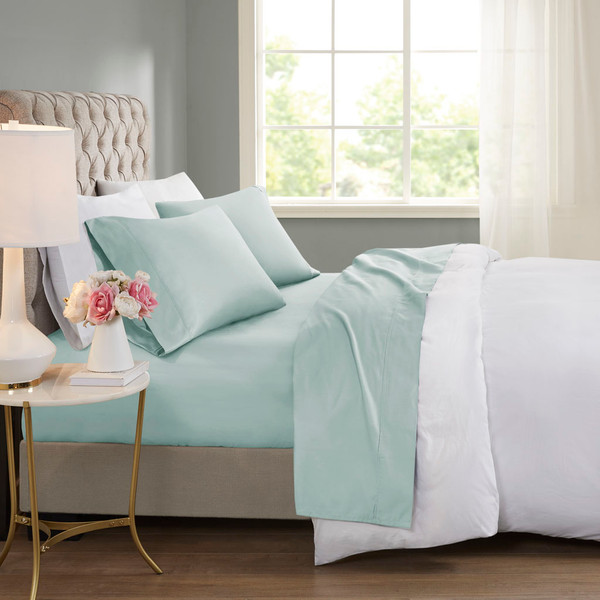 Olliix Beautyrest 600 Thread Count Cooling Cotton Rich Sheet Set Queen Br20 0999