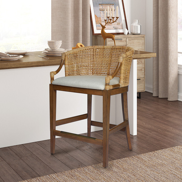 Olliix Playa Handcrafted Rattan Counter Stool 25 H Mt104 0169