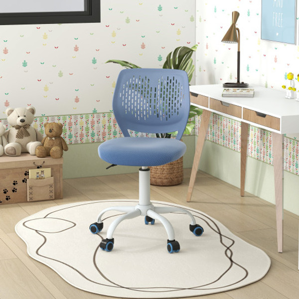 Ergonomic Children Study Chair With Adjustable Height Blue Cb10580Bl By Cw