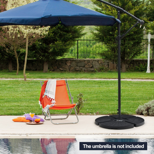 4 Pieces Outdoor Cantilever Offset Patio Umbrella Base Np10620 By Cw