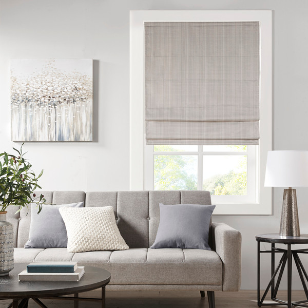 Olliix Galen Basketweave Room Darkening Cordless Roman Shade Mp40 7325