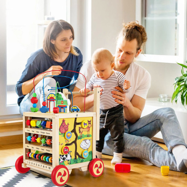 6 In 1 Developmental Learning Educational Toy With Bead Maze Uy10047 By Cw