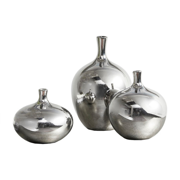 Olliix Madison Park Signature Ansen Metallic 3Pc Vase Set Mps162 347