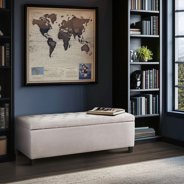 Olliix Shandra Tufted Top Storage Bench Mp105 1122