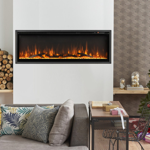 50 Inches Electric Fireplace In Wall Recessed With Remote Control And Adjustable Color And Brightness 50 Inches Fp10530Us 50 By Cw