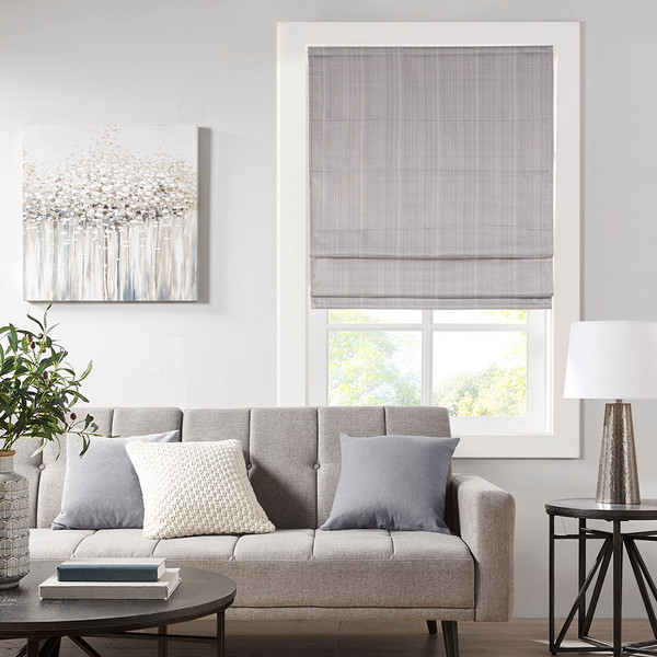 Madison Park Galen 100 Polyester Basketweave Room Darkening Roman Shade Mp40 6551 By Olliix