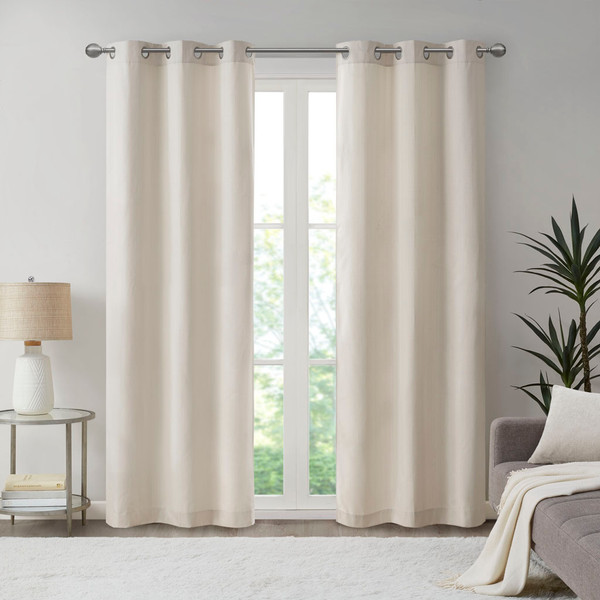 Olliix Galen Basketweave Room Darkening Curtain Panel Pair Mp40 7922