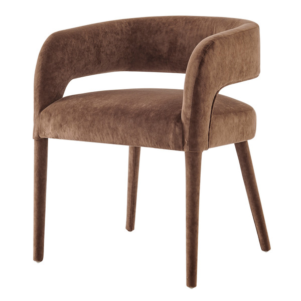 Lauryn Velvet Dining Side Chair Dainty Dark Brown 1250056 617 By Npd