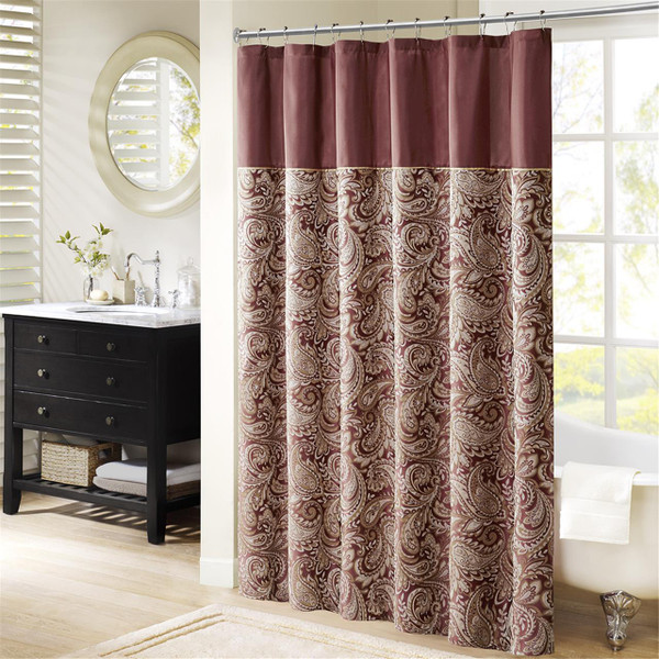 Madison Park Polyester Jacquard Shower Curtain 72X72 Mp70 3034 By Olliix