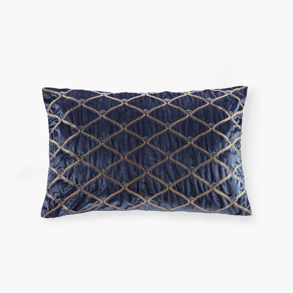 Olliix Aumont Oblong Decor Pillow Navy Ccl30 0061