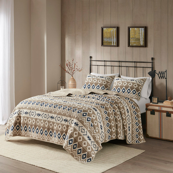 Olliix Montana Printed Cotton Quilt Mini Set King Cal King Wr13 2948