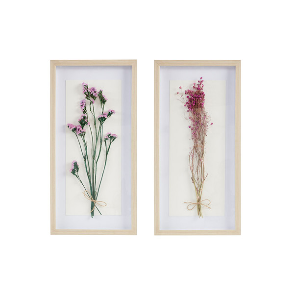 Olliix Avant Garden Floral Natural Shadowbox 2 Piece Set Mp95B 0262