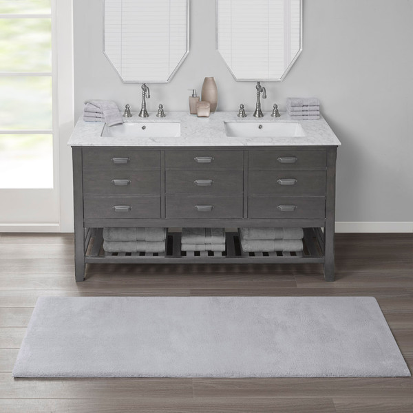 Madison Park Signature Marshmallow Bath Rug 20X30 Mps72 170 By Olliix