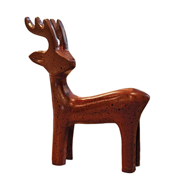 Rusty Cast Iron Standing Reindeer Figurine 6 H G18074R By Cwi Gifts