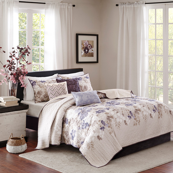 Madison Park 6 Piece Quilted Coverlet Set King Cal King Mp13 2123