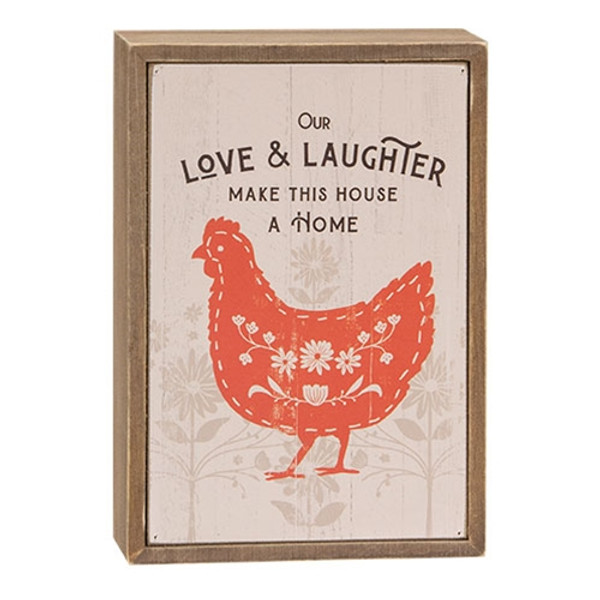Love Laughter Home Mini Box Sign G38247 By Cwi Gifts