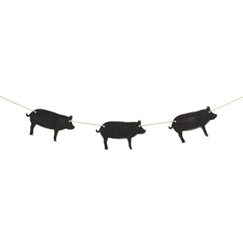Pigs Mini Wooden Garland G38348 By Cwi Gifts