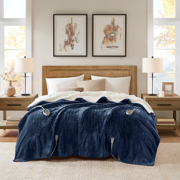Olliix Woolrich Heated Plush To Berber Blanket Full Wr54 1760