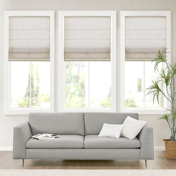 Olliix Kyler Linen Blend Light Filtering Cordless Roman Shade Mp40 7979