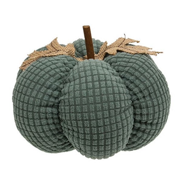 Teal Waffle Weave Pumpkin 7 5 Dia X 5 H Gcs39114 By Cwi Gifts
